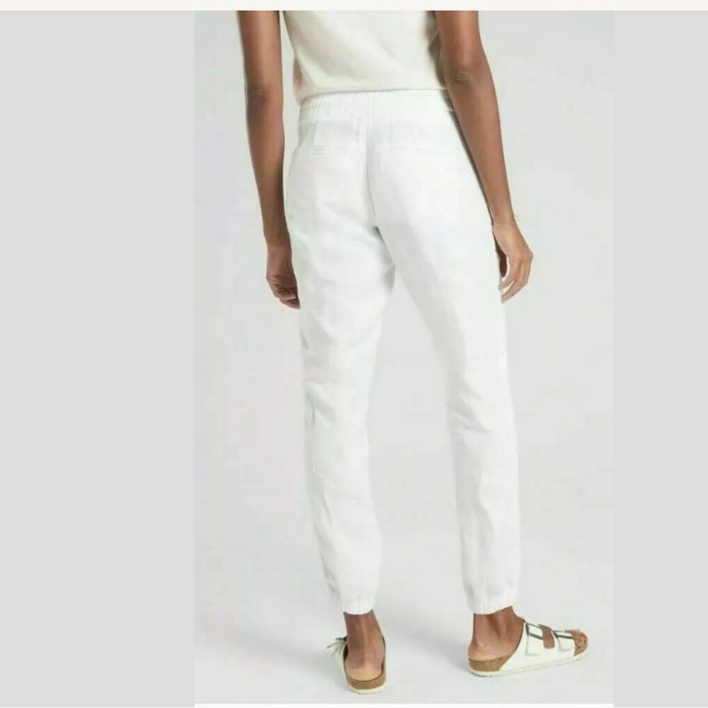 ATHLETA Cabo Linen Jogger Calla Lily NWT - Picture 2 of 4